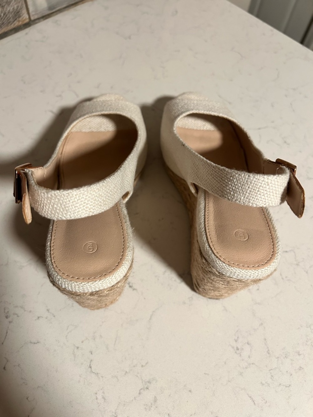 Women’s Ivory Espadrille Wedge Slingback Peep-Toe Sandal - Picture 15 of 15